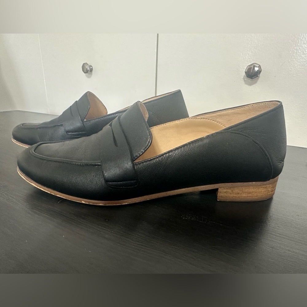Clarks Black Leather Slip-On Loafers - Picture 2 of 9